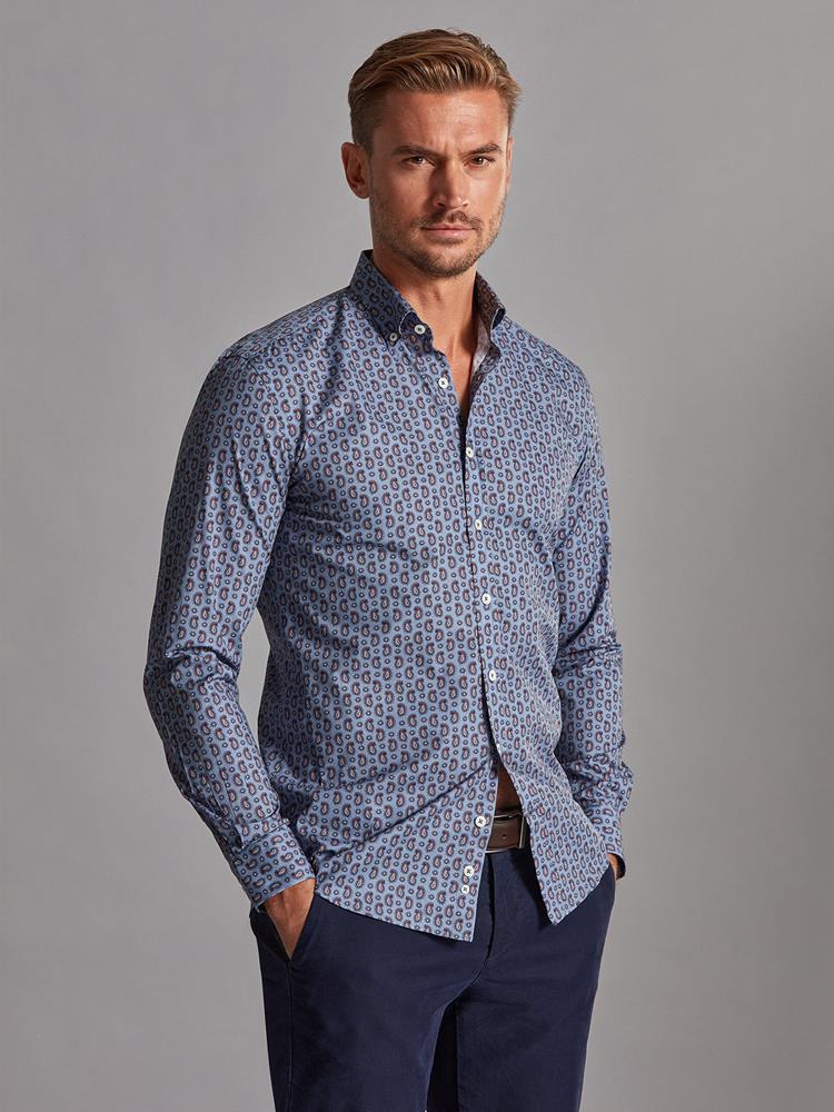Chase paisley slim fit shirt - Button-down collar