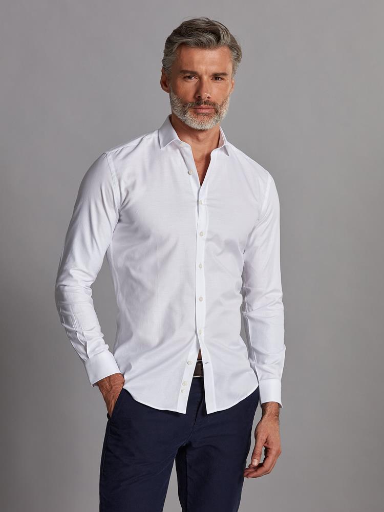 White oxford slim fit shirt - Extra long sleeves