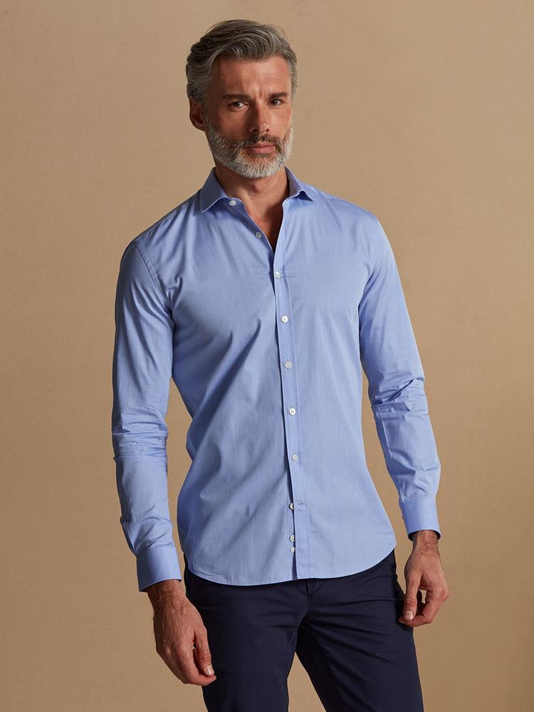 Shanon sky blue poplin organic shirt
