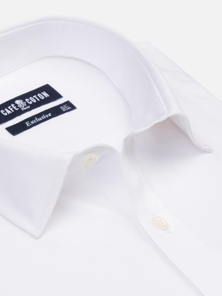White poplin slim fit shirt - Small collar